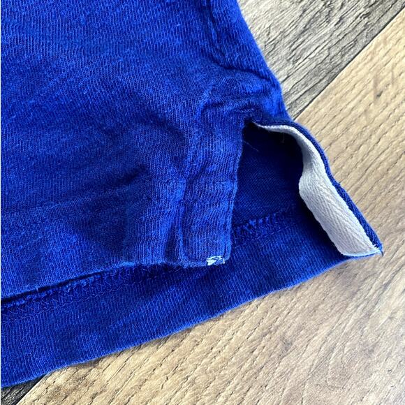 Y2K Aeropostale Blue Men's Branded Logo Short Sleeve Cotton Polo Tee L - Picture 7 of 8